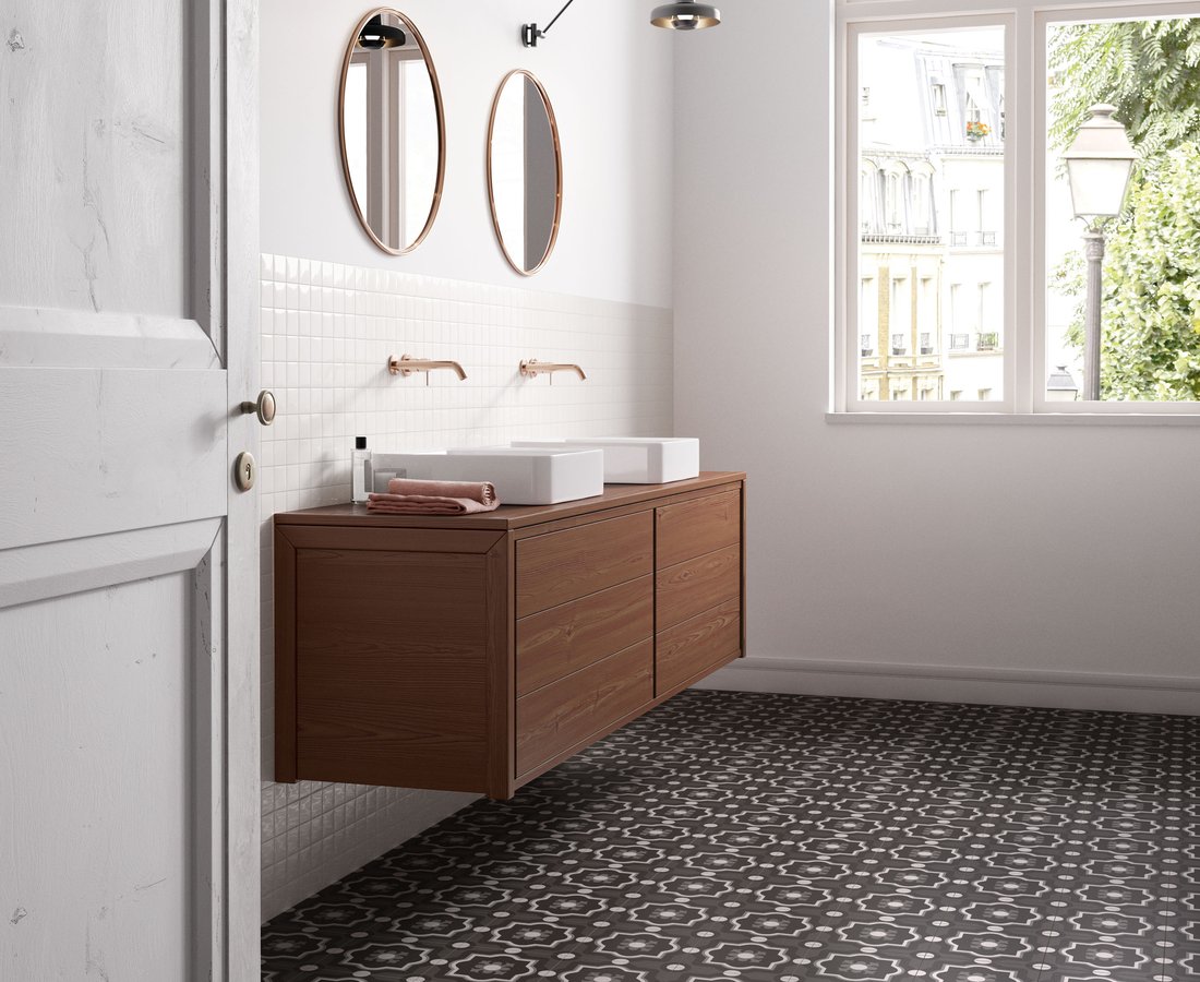 Bathroom tiles PATCHWORK BLACK&WHITE by Ceramica Sant'Agostino