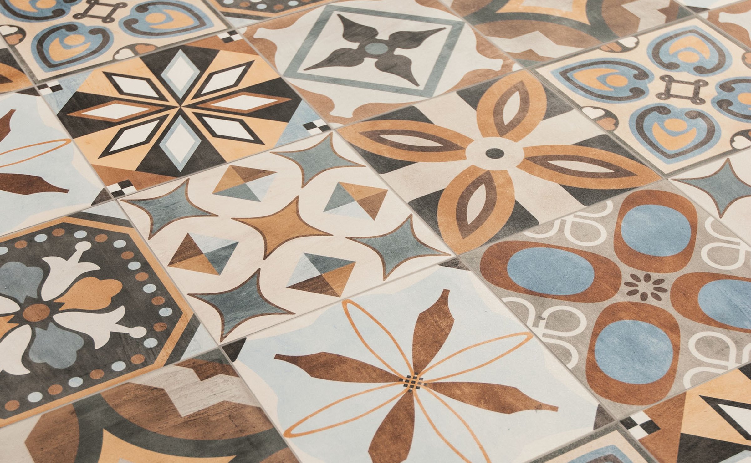 Patchwork Colors: mosaic effect tiles
