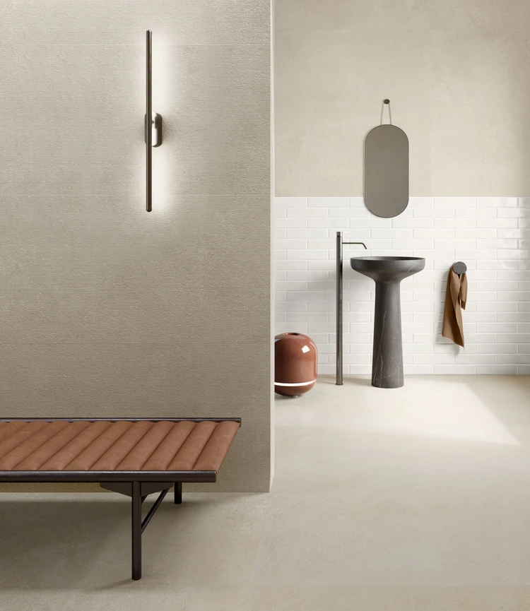 SILKYSTONE Sand Rigato Sand,Shadebrick Light