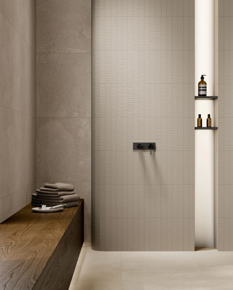 BAYSTONE Sand, Ivory, Iki Wood Almond