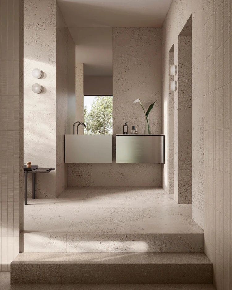 GRAVEL Large Light, Small Sand1, Iki Wood Ecru