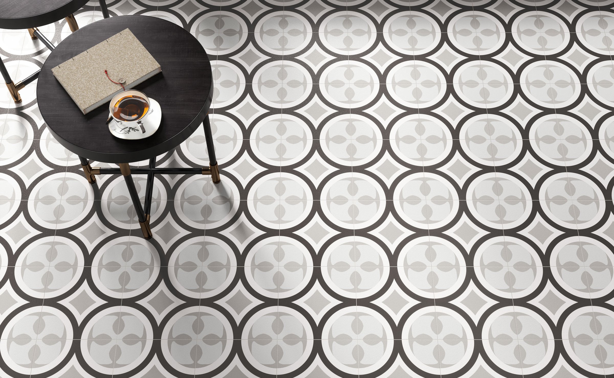 Patchwork Black&White: porcelain tiles
