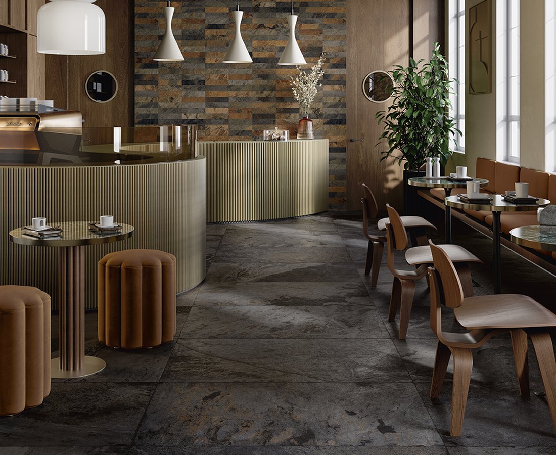 Bodenbeläge für Cafés, Bars und Geschäfte METASTONE by Ceramica Sant'Agostino