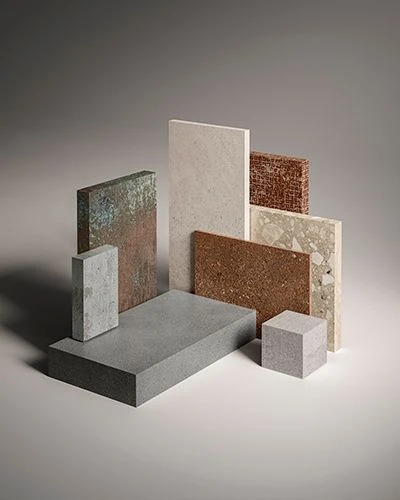 Moodboard Effetto Cemento Cotto Metallo